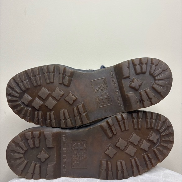 Vintage Dr Martens Boots Made in England 90s Womens Navy Black Rare Womens - Picture 7 of 7